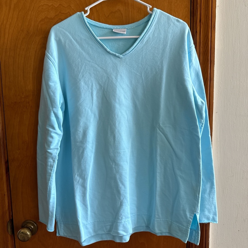 White Stag Sky Blue V-Neck Top